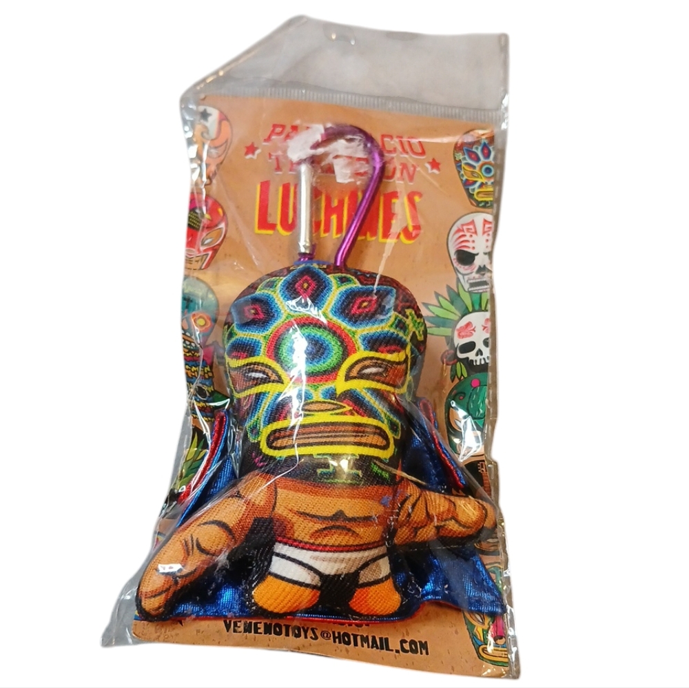 Llaveros Luchines Colorful Calabera Design Keychain/Mexico Made NEW